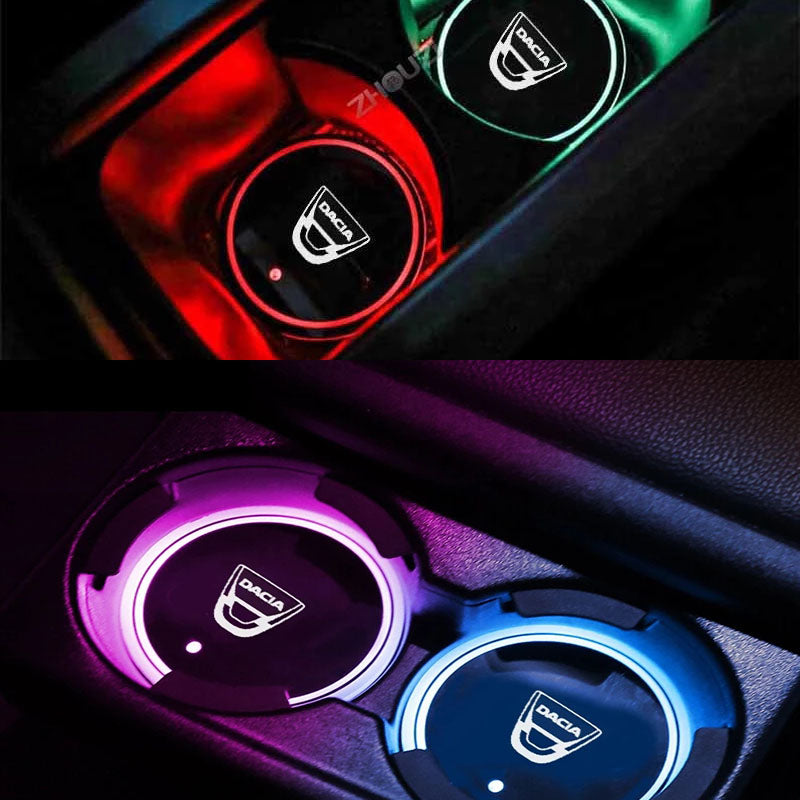 Discos LED de ambiente para interior personalizados multicolor (2 uds.)