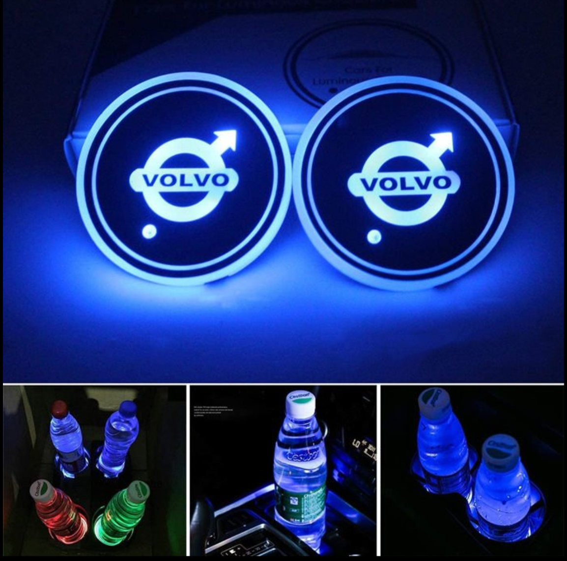 Discos LED de ambiente para interior personalizados multicolor (2 uds.)